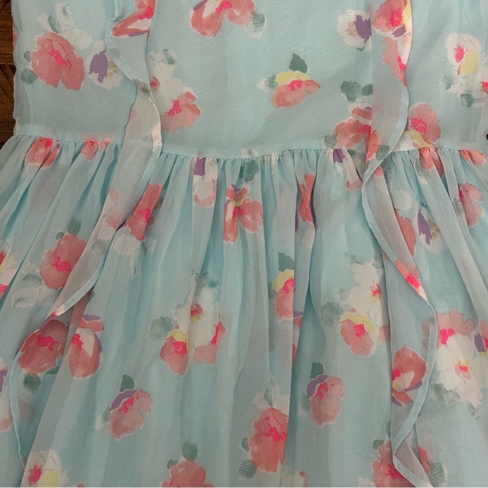 Oshkosh B'gosh Toddler Girls Floral Dress Size 14 NEW Ruffle - Picture 2 of 6